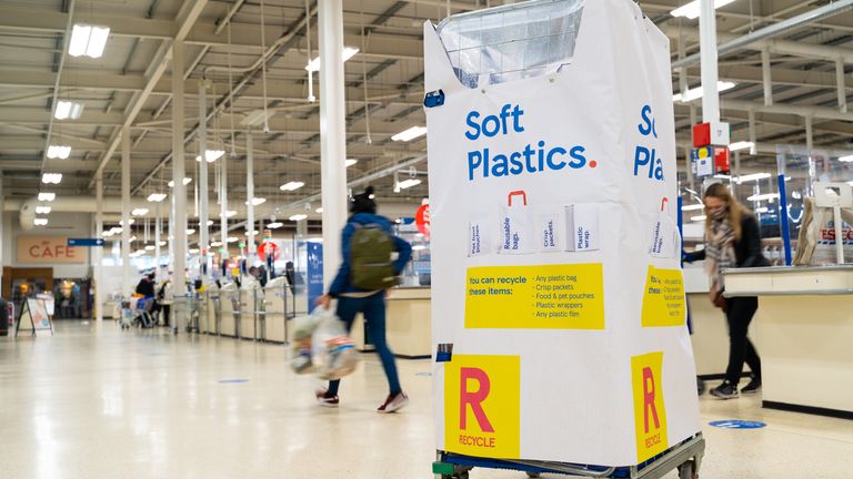 Tesco has started the roll-out of its &#39;soft plastic&#39; recycling points