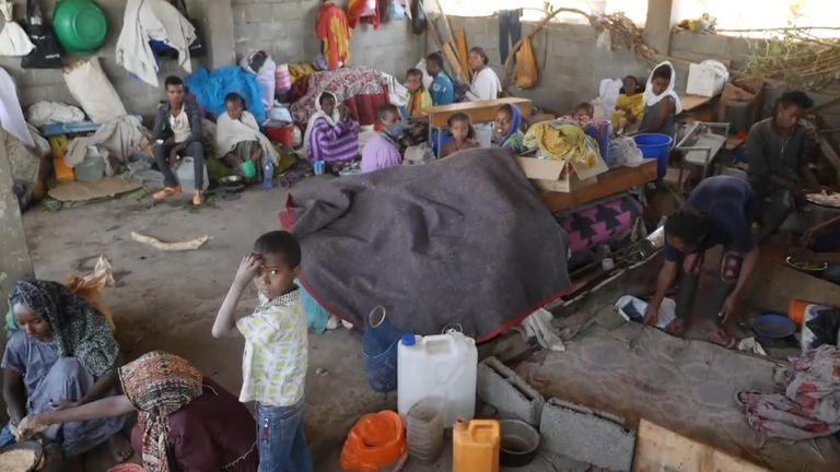 Tigray refugees. Sparks eyewitness