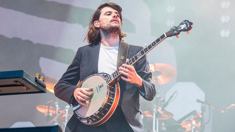Winston Marshall of Mumford & Sons performs at the BottleRock Napa Valley Music Festival in May 2019. Pic: AP