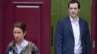 Ms Rogers and Mr Osborne leaving Tory HQ in 2015