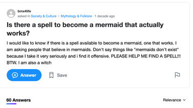  Frage fünf: Gibt es einen Zauber, um eine Meerjungfrau zu werden?