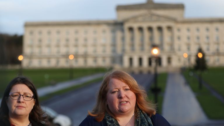 Kellie Armstrong and Naomi Long (right) of the Alliance party 