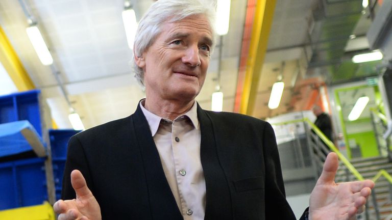 File photo dated 23/03/15 of Sir James Dyson. Downing Street has said it will publish correspondence between Boris Johnson and Sir James Dyson "shortly". Downing Street has said that an inquiry has been launched into how text messages between Prime Minister Boris Johnson and Sir James Dyson were leaked. Issue date: Thursday April 22, 2021.