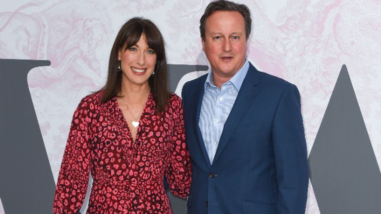 Samantha and David Cameron attending the Victoria and Albert Museum Summer Party, in South Kensington, London.