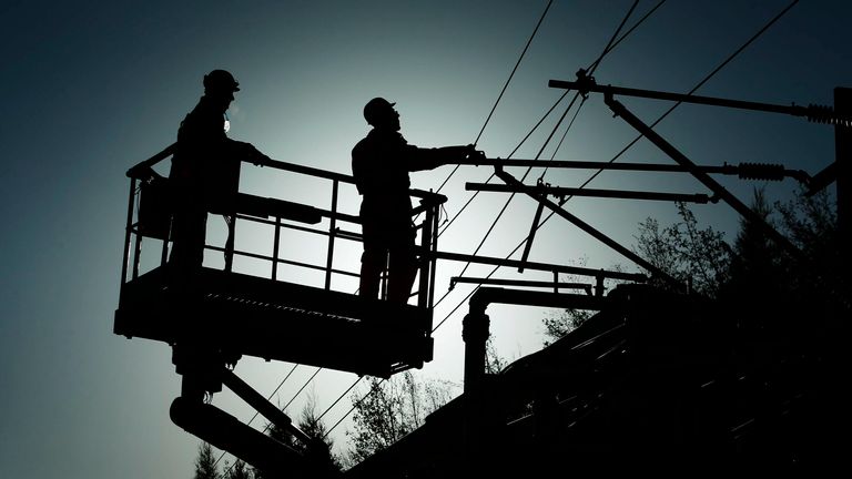 Babcock apprentices at a Babcock training base in Blantyre, Scotland, as Network Rail announces the awarding of contracts for the £250 million electrification of the Edinburgh-Glasgow main line 5/11/2014