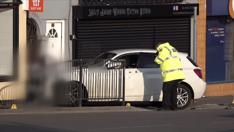 A two-week-old baby boy has died after his pram was hit by a car.
A BMW is understood to have been involved in a collision with another car in High Street, Brownhills, before striking the baby's pram at around 4pm on Easter Sunday, West Midlands Police said.
The baby was being pushed along the pavement by family at the time and suffered serious injuries.
