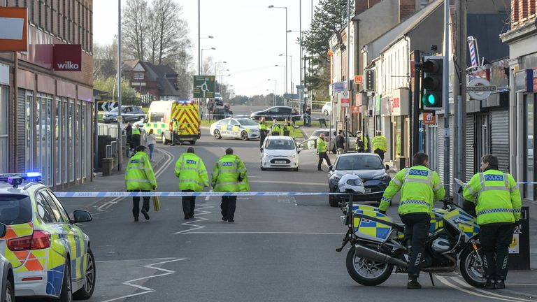 A two-week-old baby boy has died after his pram was hit by a car.
A BMW is understood to have been involved in a collision with another car in High Street, Brownhills, before striking the baby's pram at around 4pm on Easter Sunday, West Midlands Police said.
The baby was being pushed along the pavement by family at the time and suffered serious injuries.