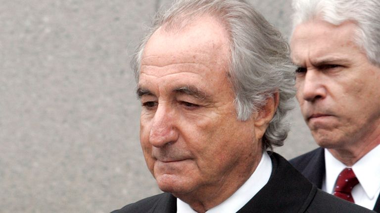 Bernie Madoff has died aged 82. Pic: Associated Press