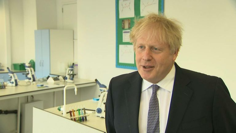 Boris Johnson speaking about his flat refurbishment