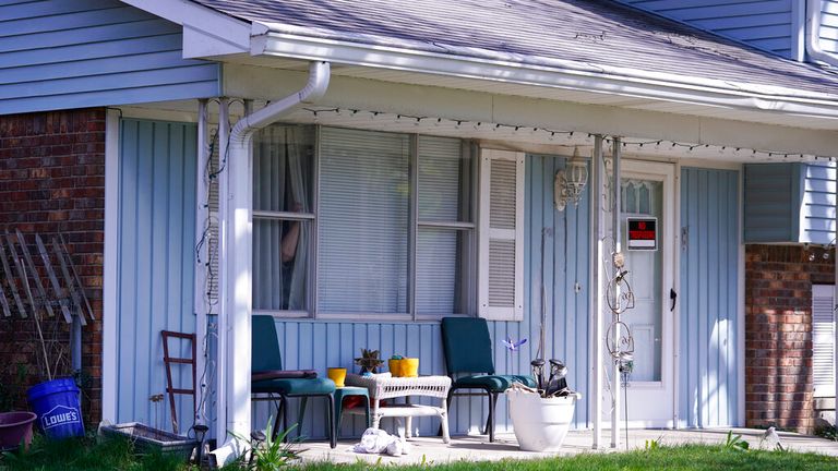 The home of 19-year-old Brandon Scott Hole. Pic: AP