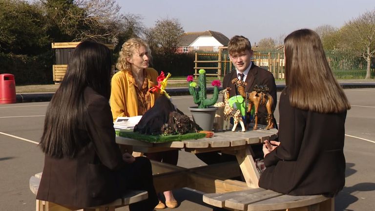 St Catherine's College à Eastbourne a été l'une des principales écoles soutenant le mouvement de crise climatique