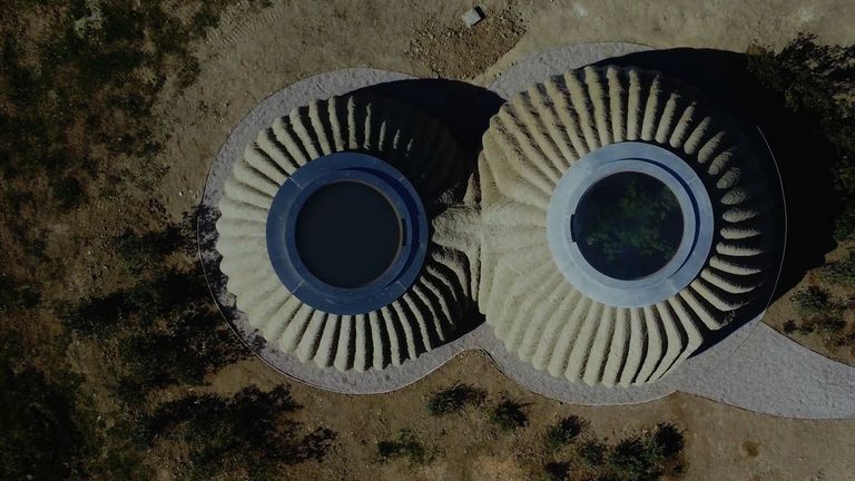 Mario Cucinella has created the world’s first 3-D printed house made entirely from raw earth. Pic: TECLA