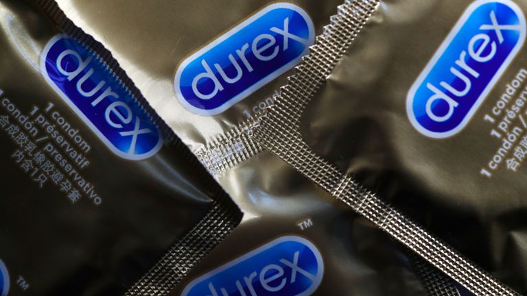 Durex condoms are seen in a photo illustration in Manchester, Britain, July 31, 2018