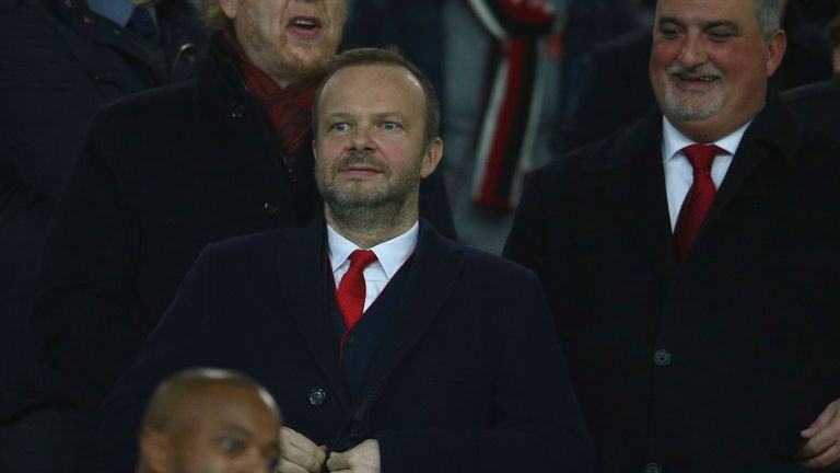 Ed Woodward, executive vice chairman of Manchester United, at a Champions League tie in 2019