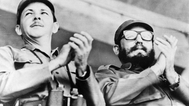 Raul Castro, left, with Fidel in 1964. Pic: AP