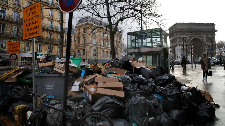 A strike in February last year caused rubbish to mount up on the city&#39;s streets