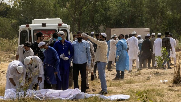 A Muslim graveyard in Delhi is running out of space, with the gravediggers forced to turn people away