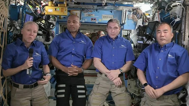 Astronauts on the International Space Station 