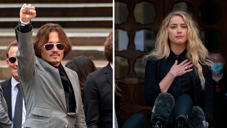 Johnny Depp and Amber Heard. Pics: AP