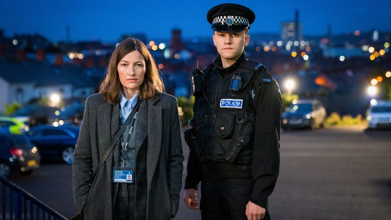 DCI Joanne Davidson (Kelly MacDonald), Ryan Pilkington (Gregory Piper) in Line Of Duty. Pic: BBC/World Productions/Steffan Hill