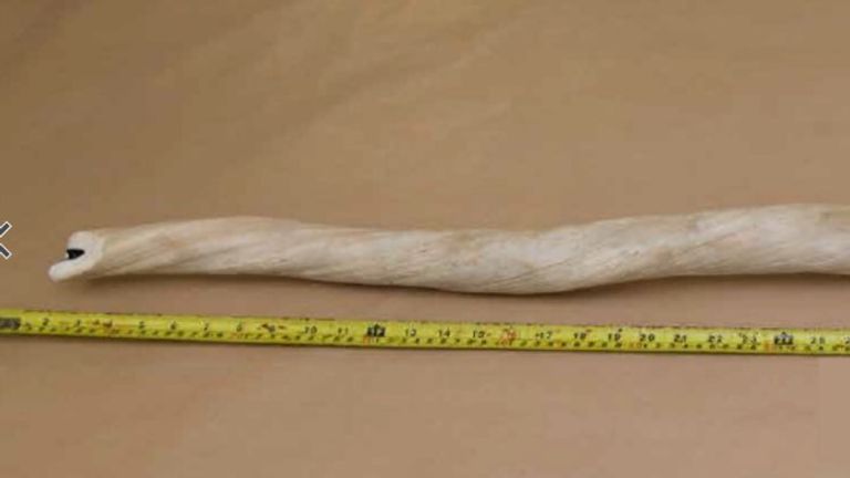 Narwhal tusk found after London Bridge terror attack. Pic: Met Police