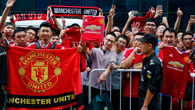 Manchester United fans in Beijing