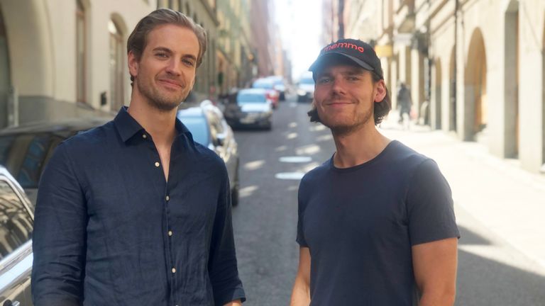 Gustav Lundberg Toresson (left) and Tobias Bengtsdahl created Memmo in 2019

