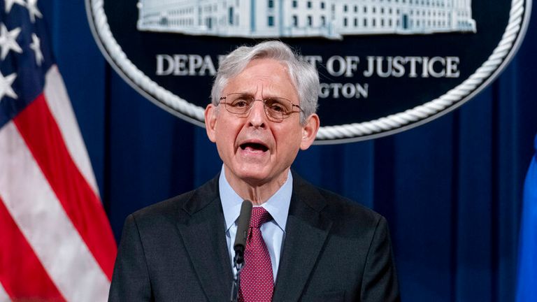 The investigation was announced by US Attorney General Merrick Garland