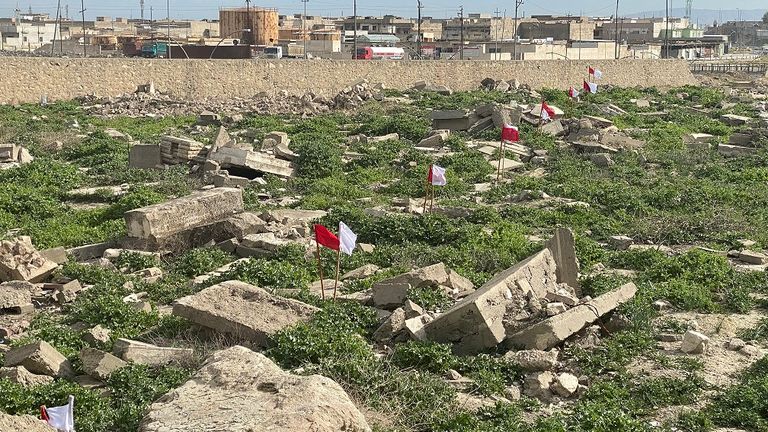 The Commonwealth War Graves Commission is repairing and restoring Mosul War Cemetery in Iraq. Pic: UNMAS