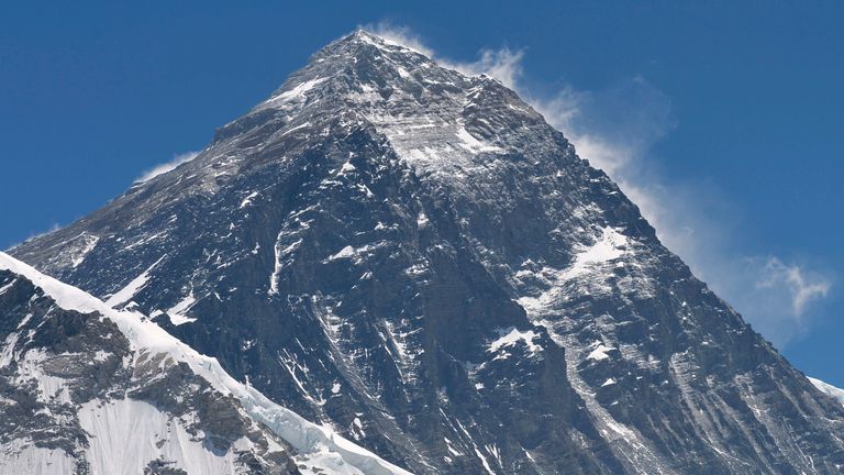 Mount Everest is the world&#39;s highest peak at 8,848.86 metres. Pic: AP