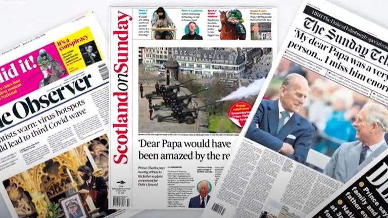 Sunday S National Newspaper Front Pages Uk News Sky News