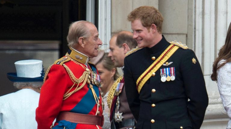 Prince Harry and Prince Philip