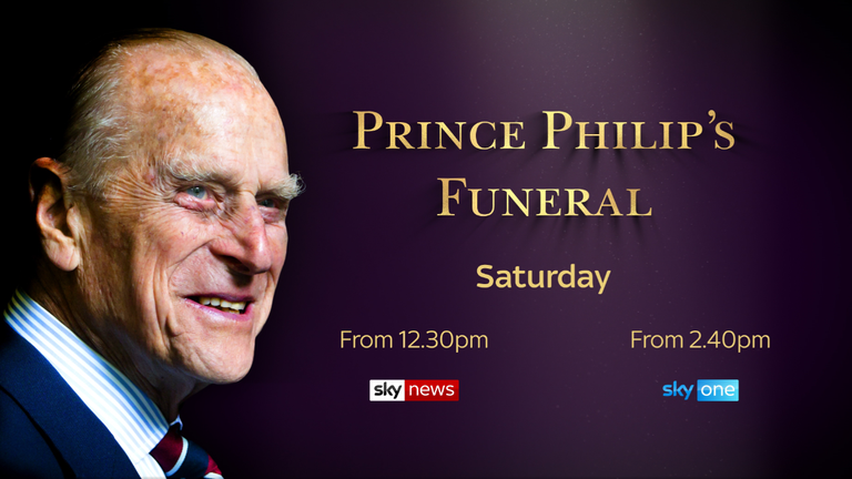 Watch and follow live coverage of Prince Philip&#39;s funeral service on Sky News from 12.30pm on Saturday.