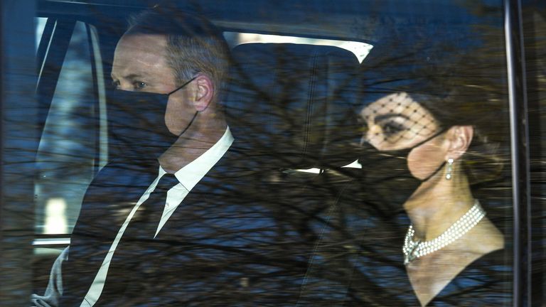 Prince William and Catherine Duchess of Cambridge leave Kensington Palace for Windsor Castle. Pic: Beretta/Sims/Shutterstock17 Apr 2021