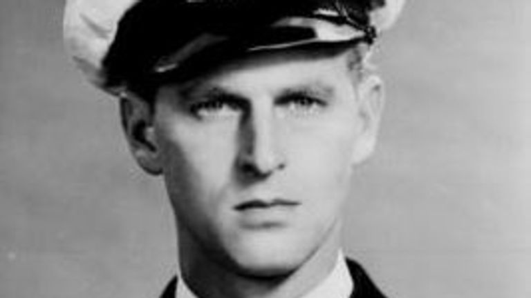 Prince Philip in 1946 as an officer in the Royal Navy