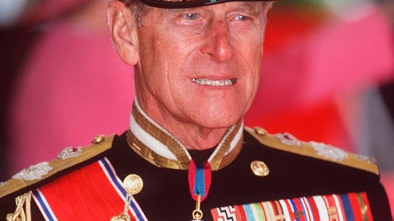 1996: Hrh Prince Philip, Duke Of Edinburgh. Seen at Charlotte Square, Edinburgh awaiting the arrival of the King and Queen of Norway at the start of their State Visit to Britain.. 05.07.1994. Credit: 725054_Globe Photos/MediaPunch /IPX