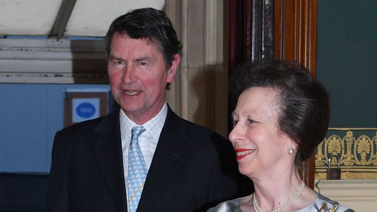 Princess Anne and Vice Admiral Sir Timothy Laurence