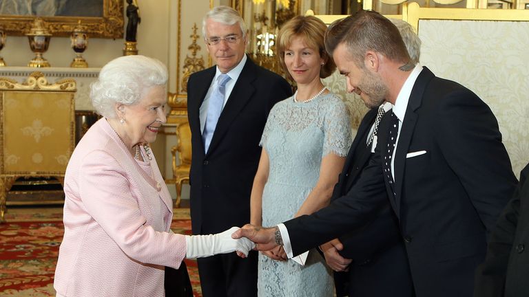 Queen and David Beckham, 2015