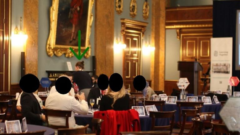 An image shown to the inquest of Ms Jones inside Fishmongers&#39; Hall before she was killed