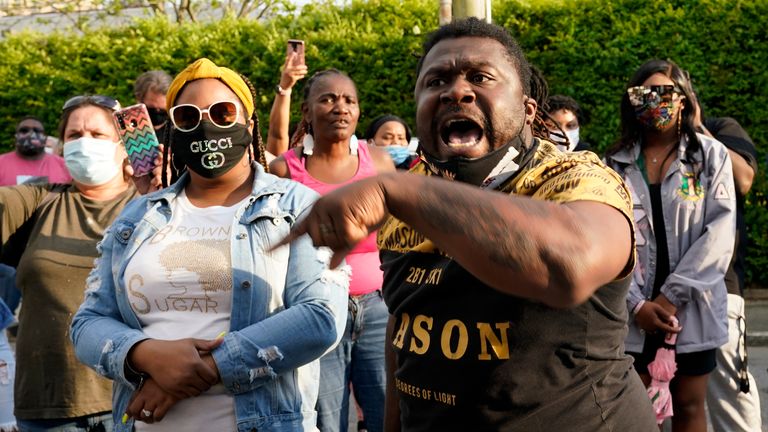 Protesters are seeking anwsers over the fatal shooting of Andrew Brown Jr, which is currently being investigated. Pic AP