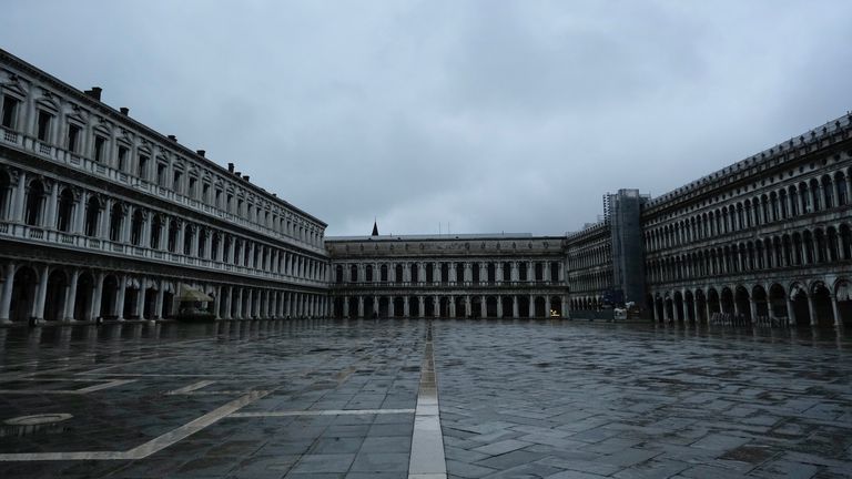 Piazza San Marco, Venezia durante la serrata