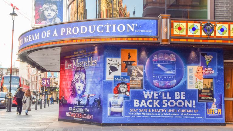Theatres have been closed across the UK during the pandemic