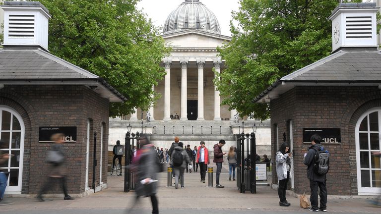 University College London is mentioned nearly 50 times on the site