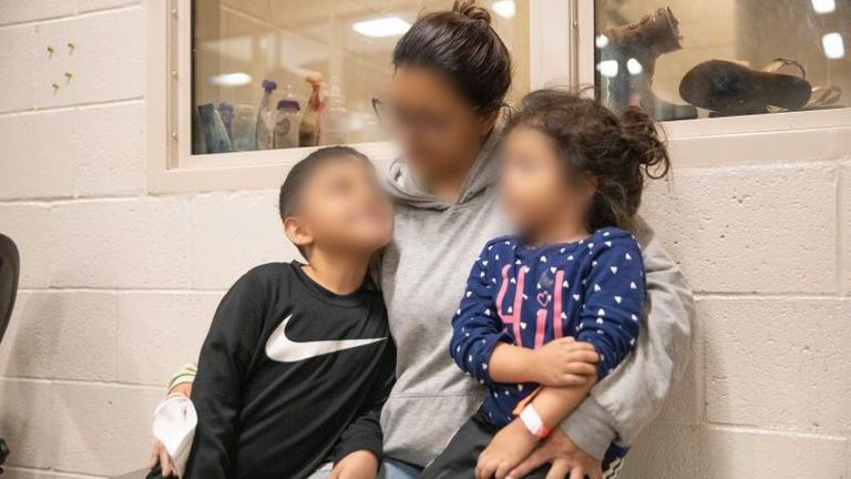 The children are aged six and two years old. Pic: US Customs and Border Protection
