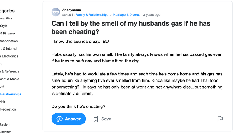 Question 8: The relationship smell test