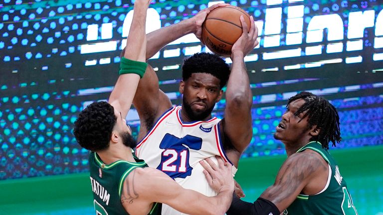 Embiid stars as 76ers take down Celtics