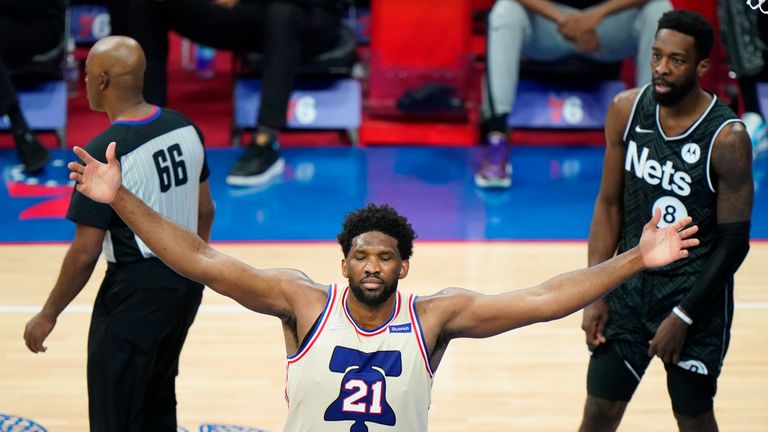 Embiid Leads Sixers Past Nets Video Watch Tv Show Sky Sports