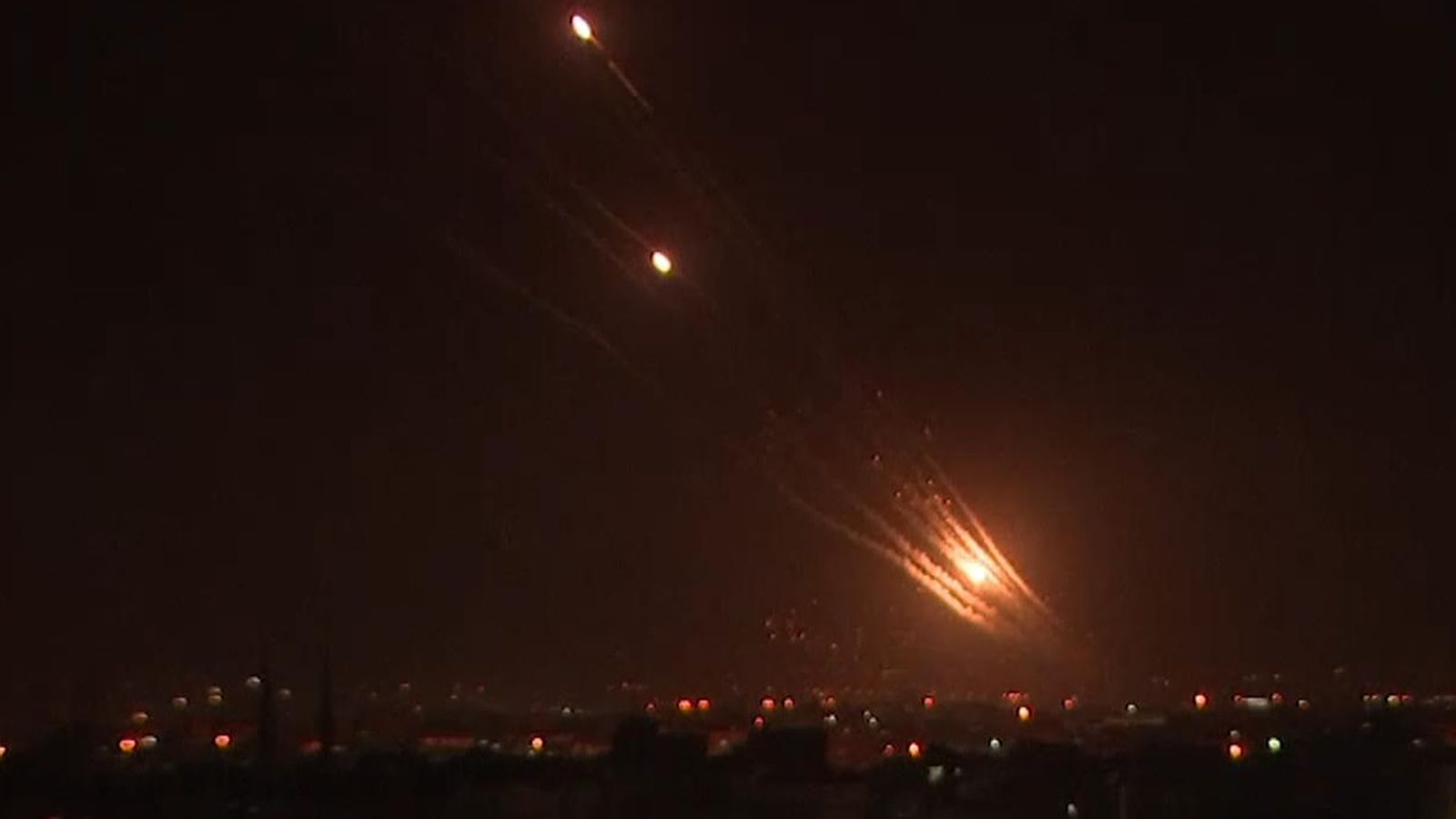 Israel's Iron Dome shoots down rockets from Gaza | World News | Sky News