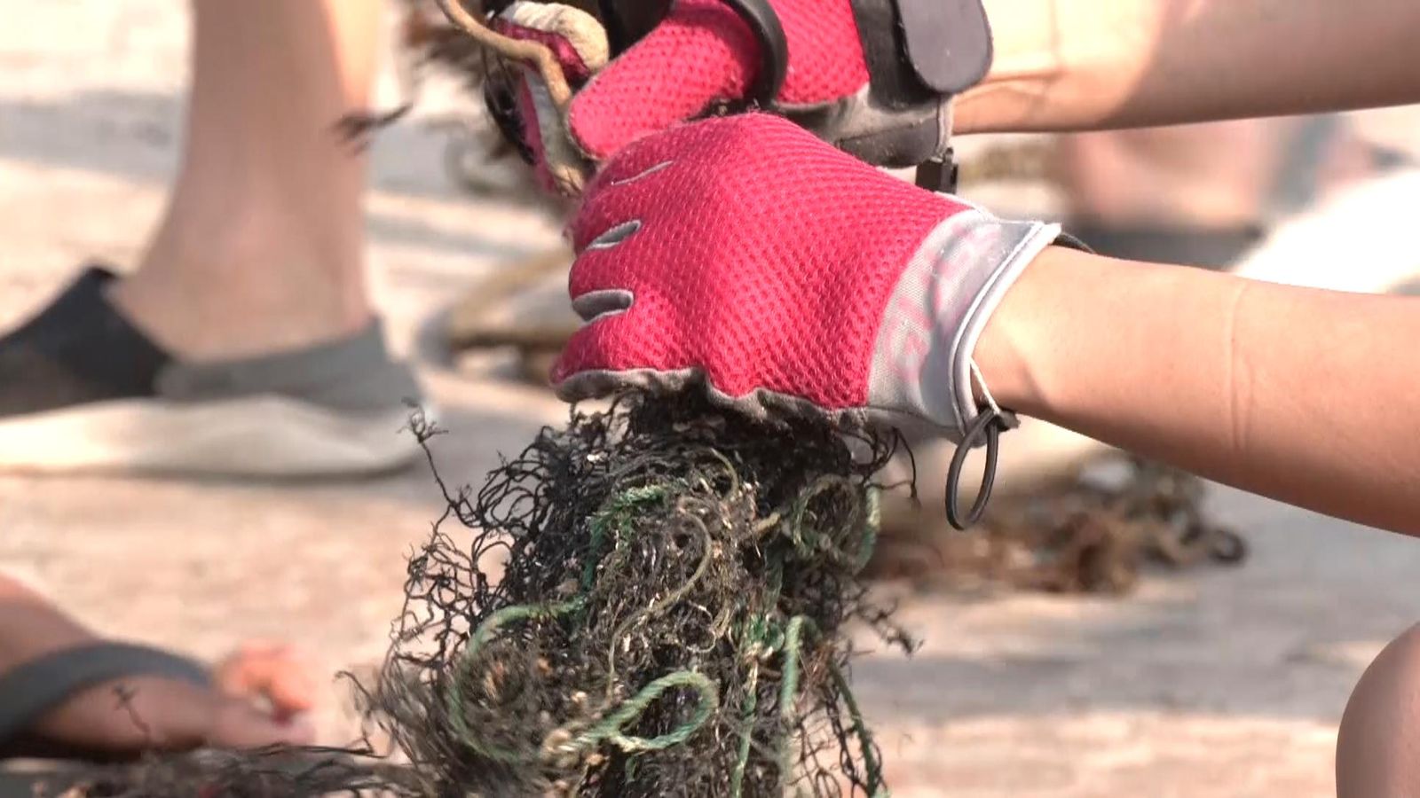 Abandoned fishing nets in Thailand's oceans are being transformed into