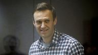 Mr Navalny at a court hearing earlier this year